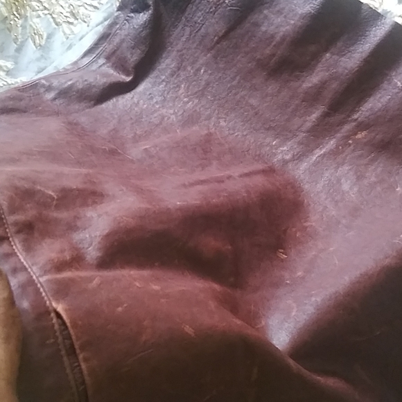 SOLD. Organic John Patrick Distressed Leather Skirt - Picture 14 of 16